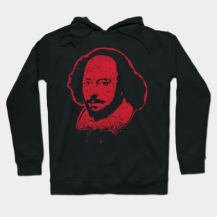 William Shakespeare Red Minimal Pop Art Earring Chandos portrait Hoodie